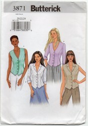 3871 EZ BUTTON PRINCESS TOPS SLEEVES OR NOT PATTERN 8-12